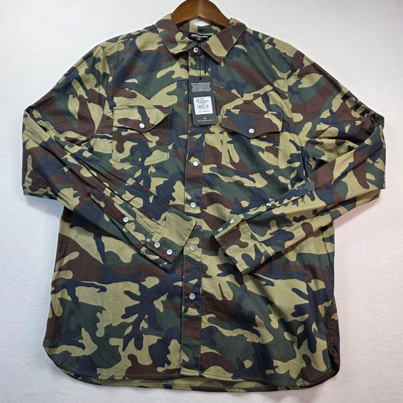 True Religion Other - True Religion TRBJ LS Western Camo Shirt Mens M Snap Button Style 700700 NWT